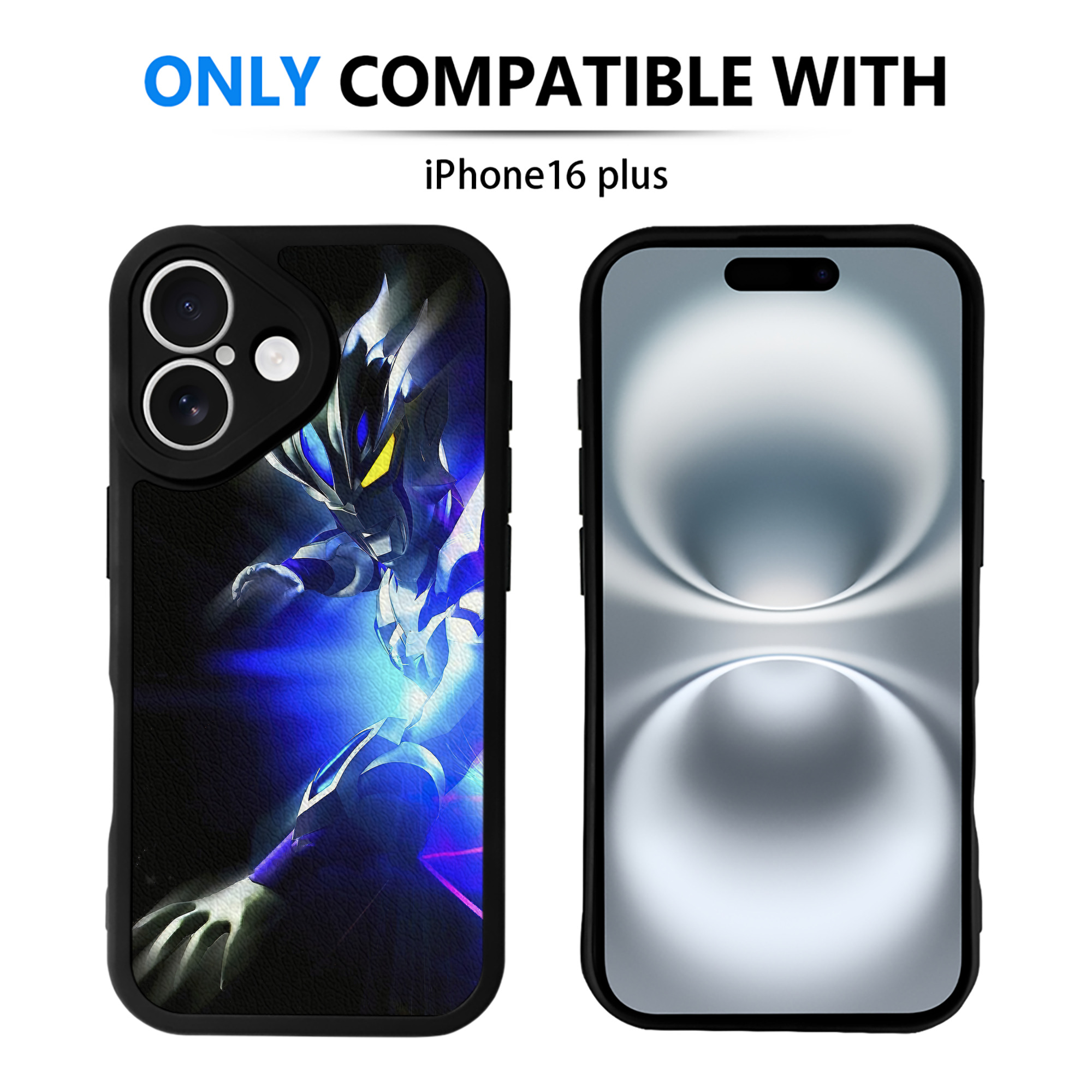 （画像用） ウルトラマン Ultraman 【iPhone 16シリーズ対応】シリコンスマホケース（レザー調） 材質：シリコン